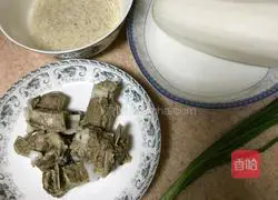 Illustration of how to make boneless meat and radish porridge 1