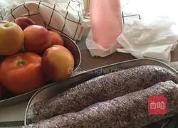 Illustration of how to make purple rice balls 10