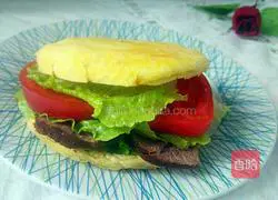 Illustration of how to make Chinese burgers 13