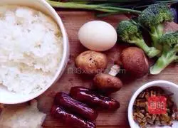 Sausage Claypot Rice Illustration of how to do it 1