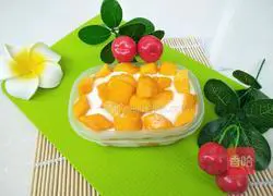 Illustration of how to make mango yogurt box 10