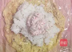 Illustration of how to make egg-skin rice balls 7