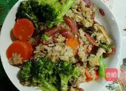 Illustration of how to make sausage clay pot rice 5