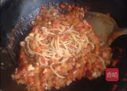 Illustration of how to make pasta with colorful tomato sauce 12