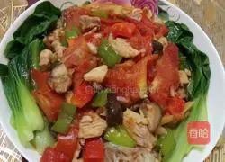 Illustration of how to make rice noodles with mushroom and chicken cover 7