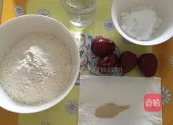 Illustration of how to make red date hair cake 2