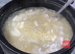 Illustration of how to make tofu and millet porridge 7