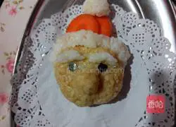 Illustration of how to make Santa Claus rice balls 7