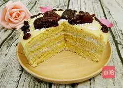 Illustration of how to make cornmeal coconut custard filling hair cake 12