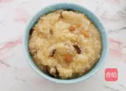 Illustration of how to make peanut, red dates and millet porridge 4