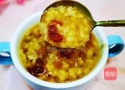 Illustration of how to make peach gum, brown sugar and rice porridge 11