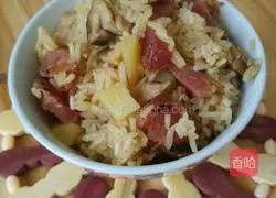 Shiitake mushroom sausage Illustration of how to make potato stewed rice 10