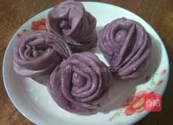 Purple sweet potato rose roll recipe 13