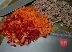 Illustration of how to make beef steak, bacon, grandma's dish, spare ribs and minced meat baked rice 6