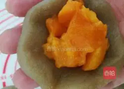 Illustration of how to make matcha and mango glutinous rice cakes 7