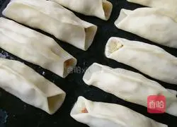Illustration of how to make pot sticker dumplings 11