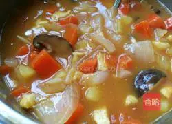 Illustration of how to make curry chicken risotto 3