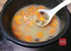 Illustration of how to make papaya, barley and millet porridge 8