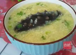 Illustration of how to make ginger, sea cucumber and millet porridge 10