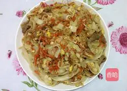Illustration of how to make fried rice noodles 9