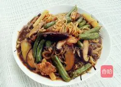 Illustration of home-style braised noodles 8 