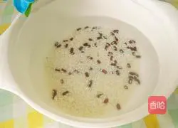 Illustration of how to make red bean, apple and glutinous rice porridge 2