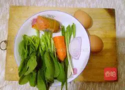 Illustration of how to make fried rice noodles 1