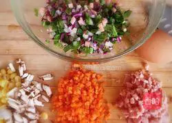 Illustration of how to make colorful rice balls 2