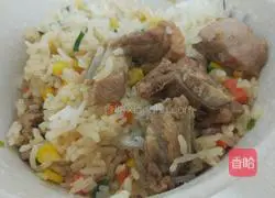 Illustration of how to make braised pork ribs with rice 7