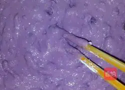 Illustration of how to make long yam and purple sweet potato cake 5