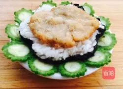 Illustration of how to make rice balls 14