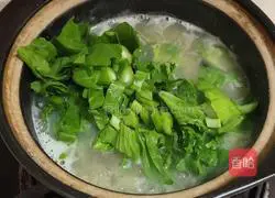 Illustration of how to make mustard greens and preserved porridge 6