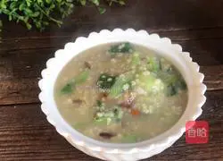 Illustration of how to make mushroom and millet porridge 14