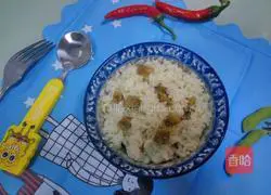 Illustration of how to make sausage braised rice 7