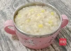 Xiaomi, yam, apple porridge (Baby complementary food) recipe illustration 7