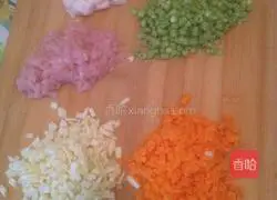 Illustration of how to make colorful vegetable rice balls 3