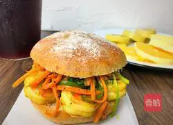 Thai Shrimp Burger Recipe Illustration 10