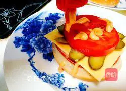 Illustration of how to make fried egg burger 7