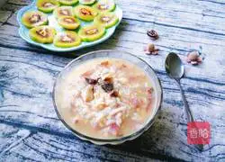 Illustration of how to make mushroom and chicken porridge 14