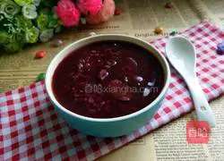 Illustration of how to make black glutinous rice and red date porridge 9