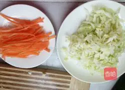  Illustration of how to make Vietnamese rice rolls with salad and spring rolls 2