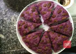 Illustration of how to make purple sweet potato cake 4