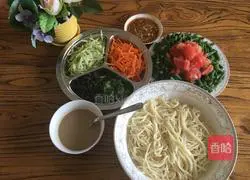 Illustration of how to make cold noodles 6