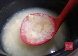 Illustration of how to make water chestnut brown rice porridge 7