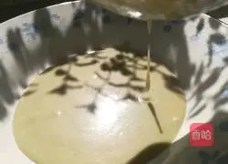 Illustration of how to make matcha mango glutinous rice cake 3