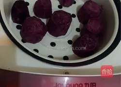 Illustration of how to make purple sweet potato rice balls 2