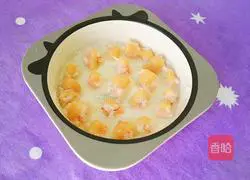 Illustration of how to make nutritious rice cereal with shrimp balls (baby food supplement) 16