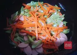 Rice cooker stewed beans Illustration of making noodles 5