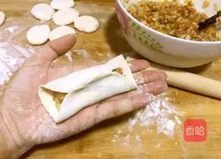 Illustration of how to make family version of pot stickers 8