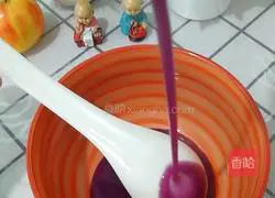 Illustration of how to make purple sweet potato, yam and purple rice paste 6